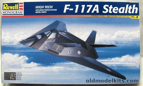 Monogram 1/48 F-117A Stealth Fighter - with Photoetched Parts, 85-5834 plastic model kit